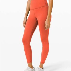 Lululemon wunder train tights in brick